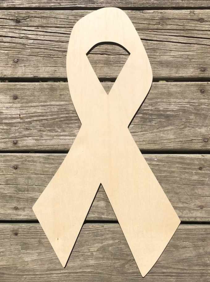 6” Cancer Ribbon Awareness Ribbon Interchangeable Shape | MR. PEACOCK'S ...