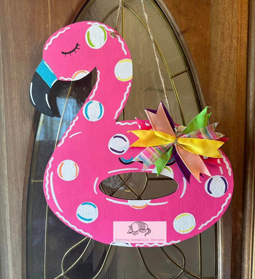 Online Flamingo Pool Float Door Hanger