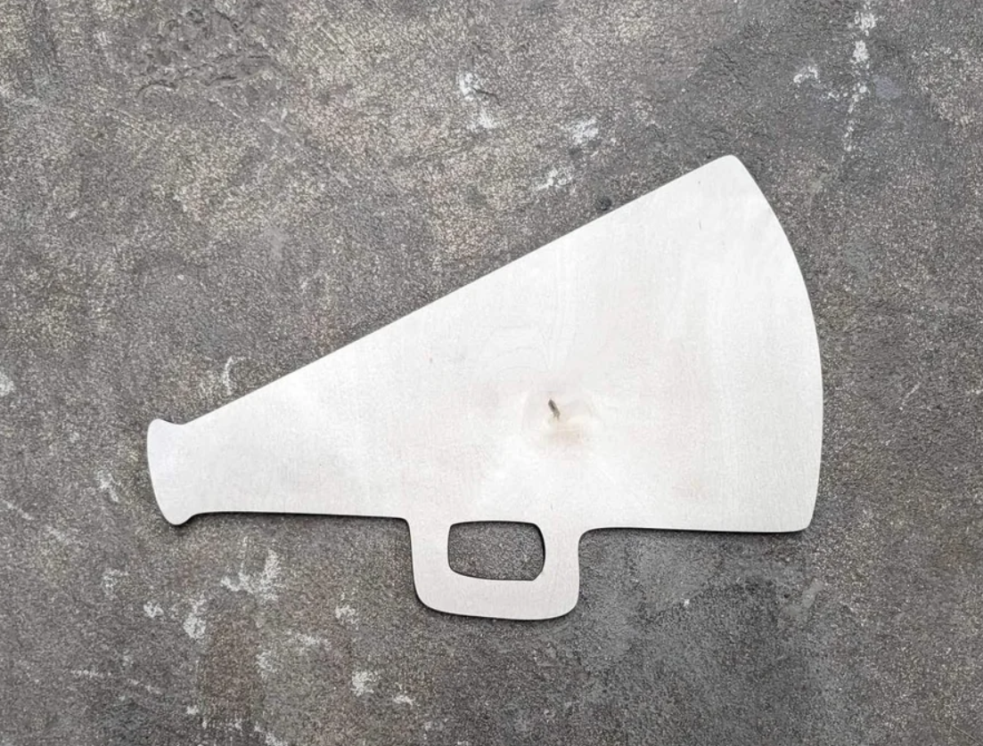 11" x 7" Megaphone Wood Cutout MR. PEACOCK'S WOOD LLC